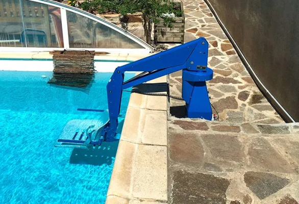 F100 Electric fixed pool lift for pool access of disabled people
Max load: 140 kg 